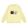 Cartoon Yellow Round Neck Sweatshirt